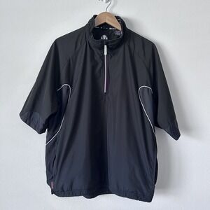 Sunice Jacket‎ XL Black Weather 1/4 Zip Golf Windbreaker Short Sleeve Pullover